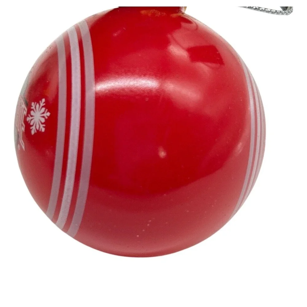 NEW Forever Collectibles Ohio State Buckeyes NCAA Glass‎ Ball Ornament Red White